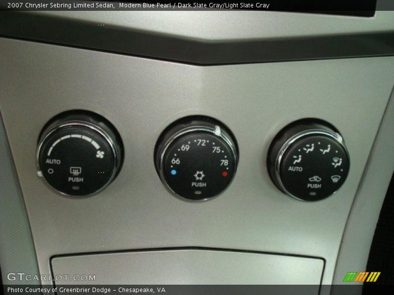Modern Blue Pearl / Dark Slate Gray/Light Slate Gray 2007 Chrysler Sebring Limited Sedan