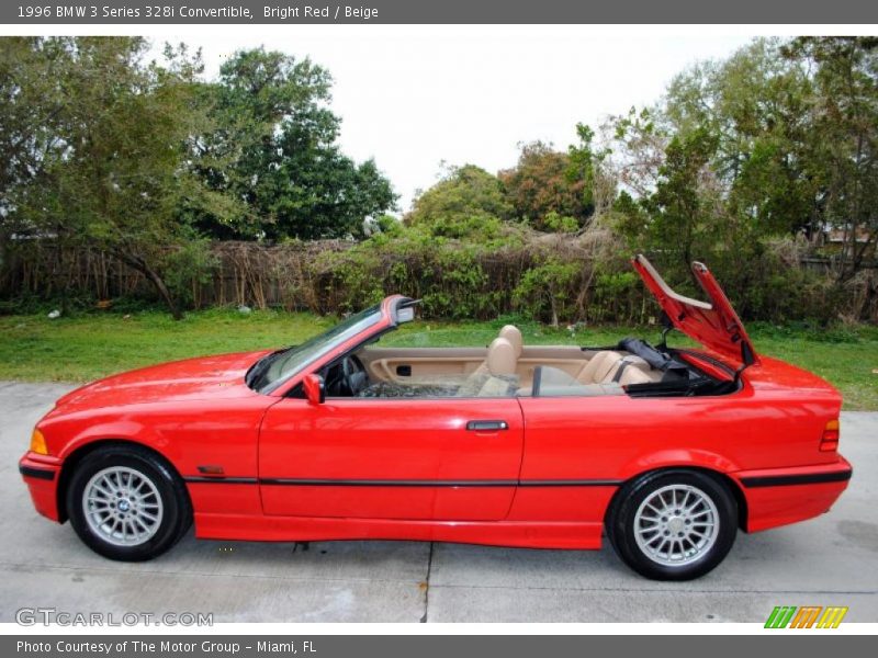 Bright Red / Beige 1996 BMW 3 Series 328i Convertible