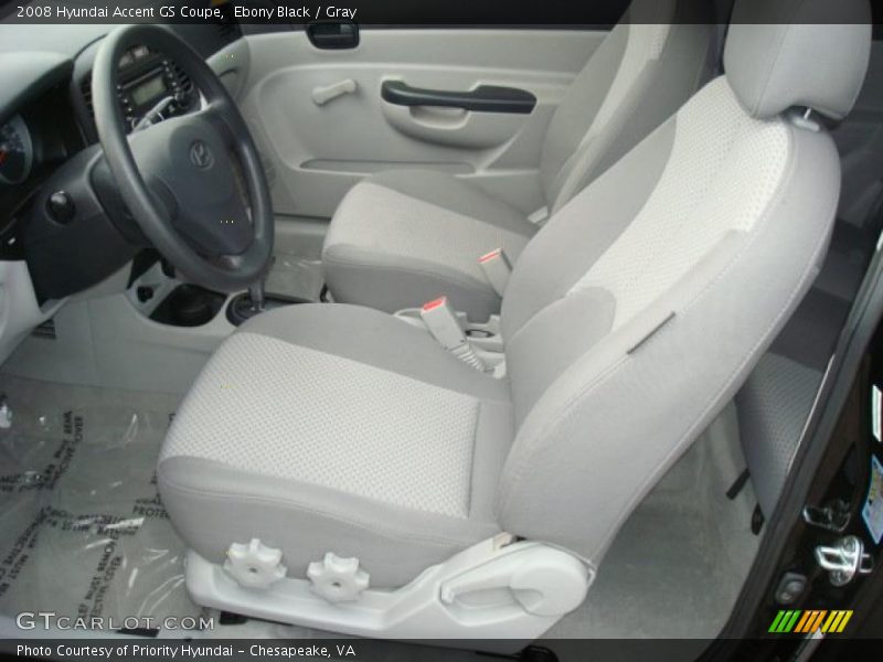 Ebony Black / Gray 2008 Hyundai Accent GS Coupe