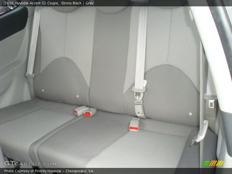 Ebony Black / Gray 2008 Hyundai Accent GS Coupe