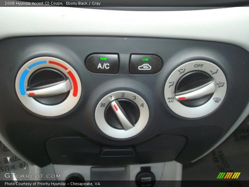 Ebony Black / Gray 2008 Hyundai Accent GS Coupe
