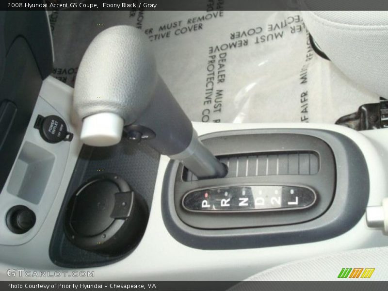 Ebony Black / Gray 2008 Hyundai Accent GS Coupe