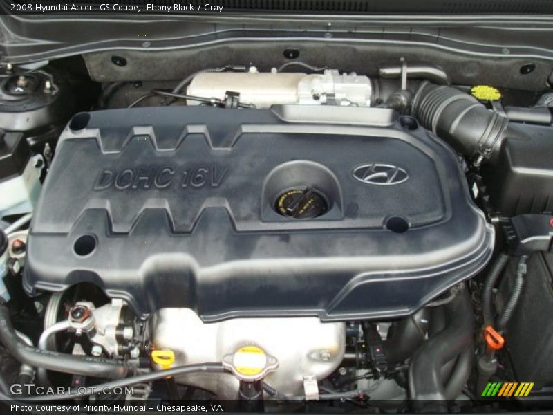 Ebony Black / Gray 2008 Hyundai Accent GS Coupe