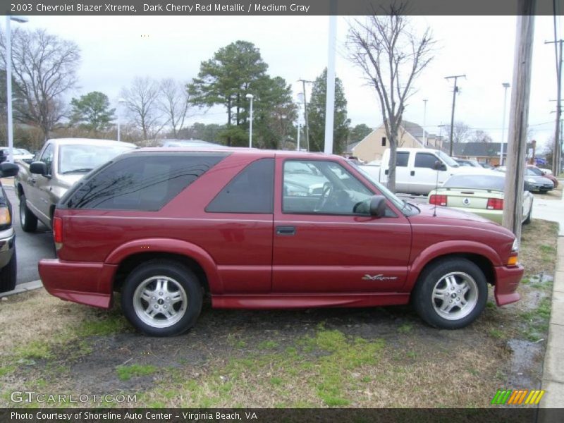 Dark Cherry Red Metallic / Medium Gray 2003 Chevrolet Blazer Xtreme