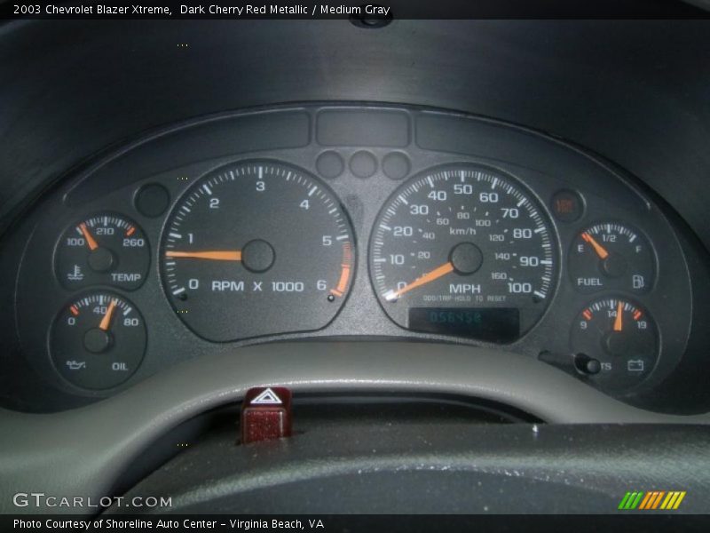 Dark Cherry Red Metallic / Medium Gray 2003 Chevrolet Blazer Xtreme