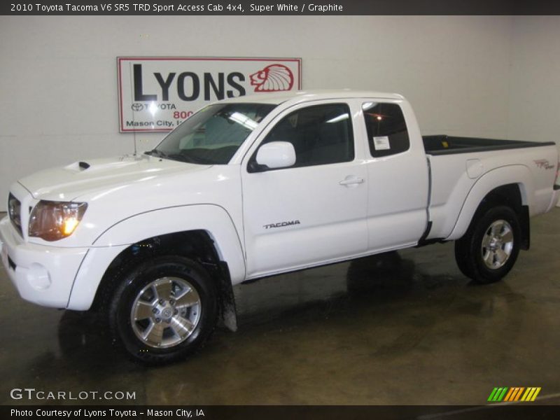 Super White / Graphite 2010 Toyota Tacoma V6 SR5 TRD Sport Access Cab 4x4