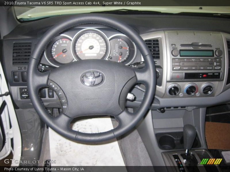 Super White / Graphite 2010 Toyota Tacoma V6 SR5 TRD Sport Access Cab 4x4