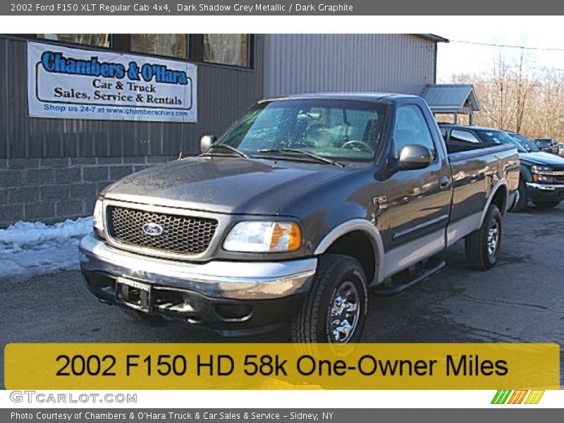 Dark Shadow Grey Metallic / Dark Graphite 2002 Ford F150 XLT Regular Cab 4x4