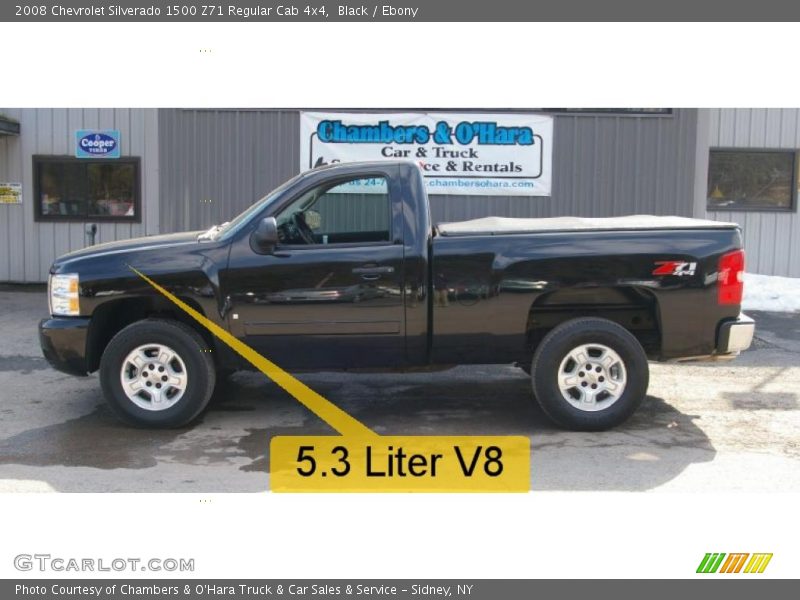 Black / Ebony 2008 Chevrolet Silverado 1500 Z71 Regular Cab 4x4