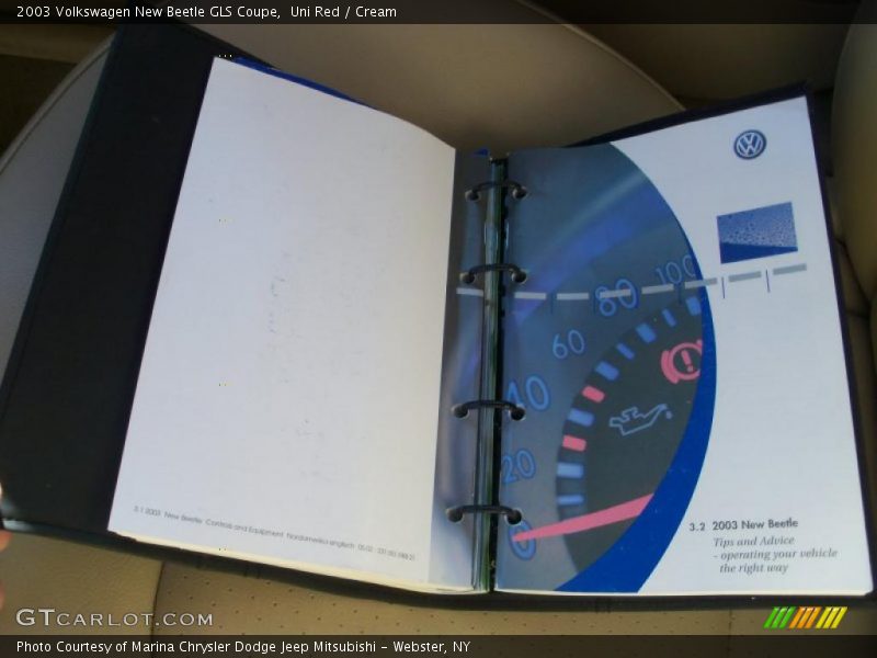 Uni Red / Cream 2003 Volkswagen New Beetle GLS Coupe