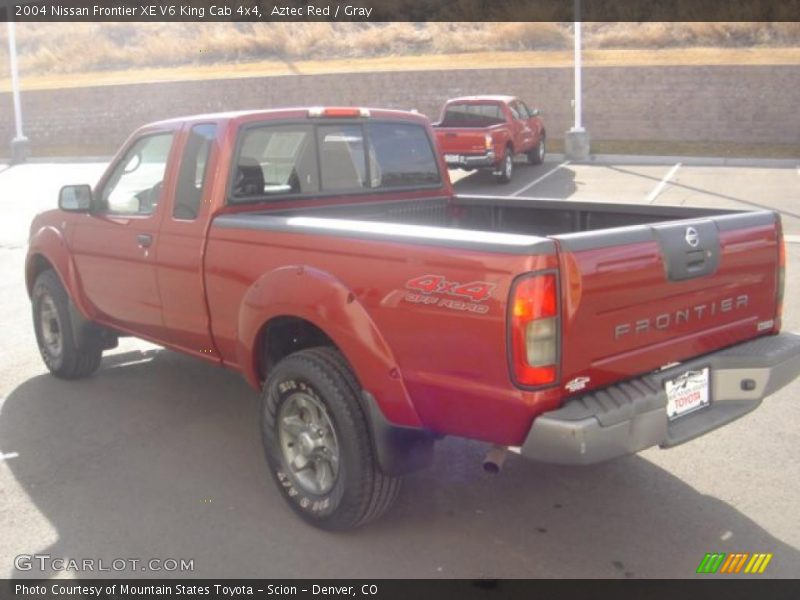 Aztec Red / Gray 2004 Nissan Frontier XE V6 King Cab 4x4