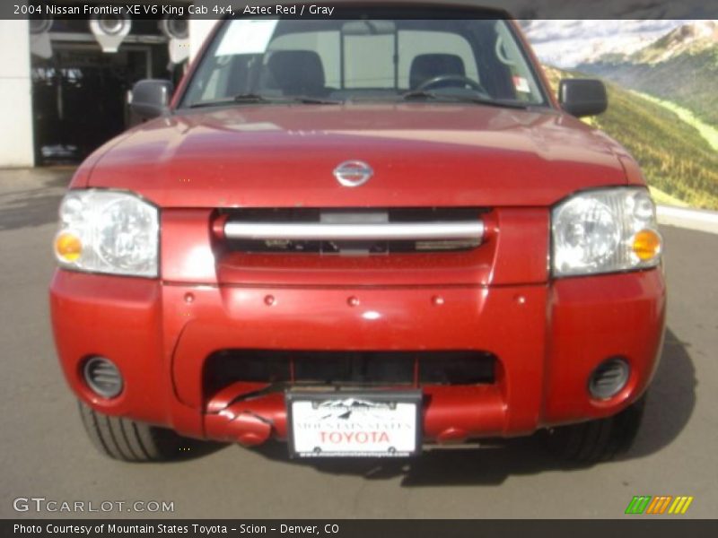Aztec Red / Gray 2004 Nissan Frontier XE V6 King Cab 4x4