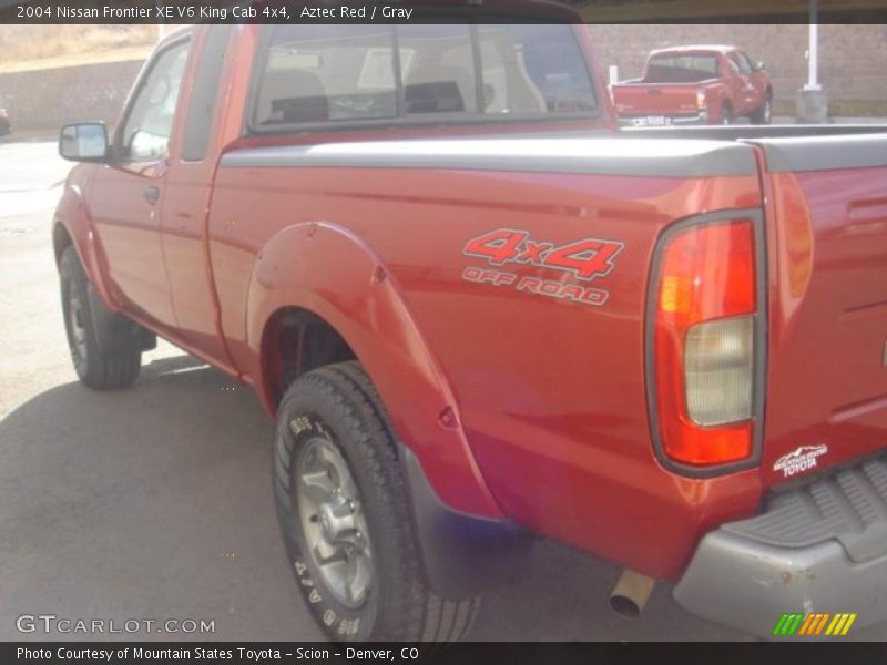 Aztec Red / Gray 2004 Nissan Frontier XE V6 King Cab 4x4