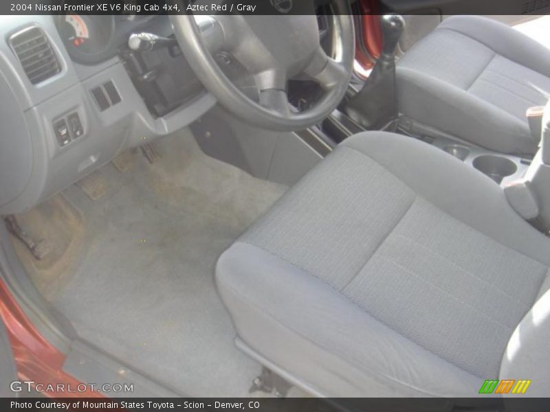 Aztec Red / Gray 2004 Nissan Frontier XE V6 King Cab 4x4