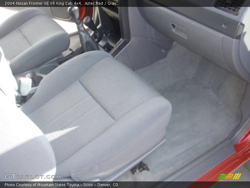 Aztec Red / Gray 2004 Nissan Frontier XE V6 King Cab 4x4