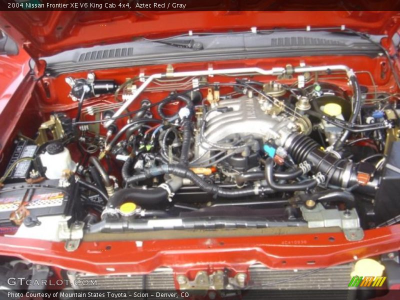 Aztec Red / Gray 2004 Nissan Frontier XE V6 King Cab 4x4