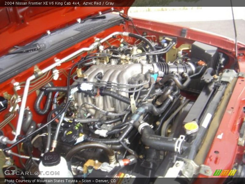 Aztec Red / Gray 2004 Nissan Frontier XE V6 King Cab 4x4