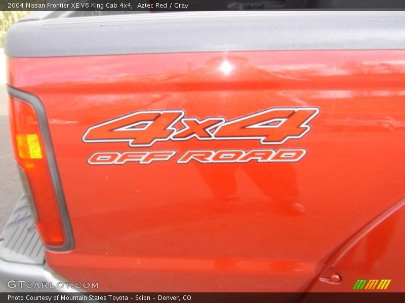Aztec Red / Gray 2004 Nissan Frontier XE V6 King Cab 4x4
