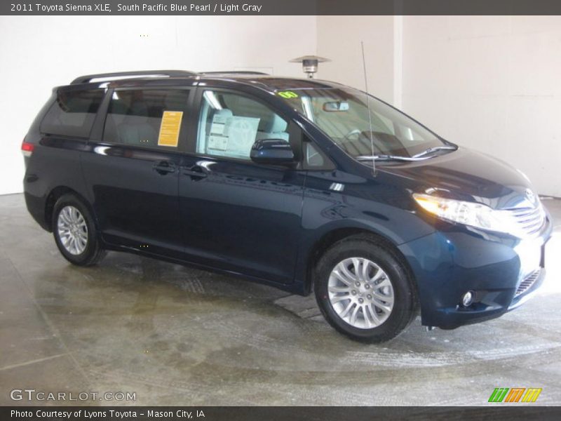 South Pacific Blue Pearl / Light Gray 2011 Toyota Sienna XLE
