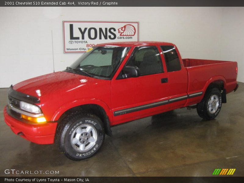 Victory Red / Graphite 2001 Chevrolet S10 Extended Cab 4x4