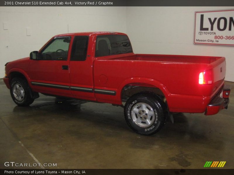 Victory Red / Graphite 2001 Chevrolet S10 Extended Cab 4x4