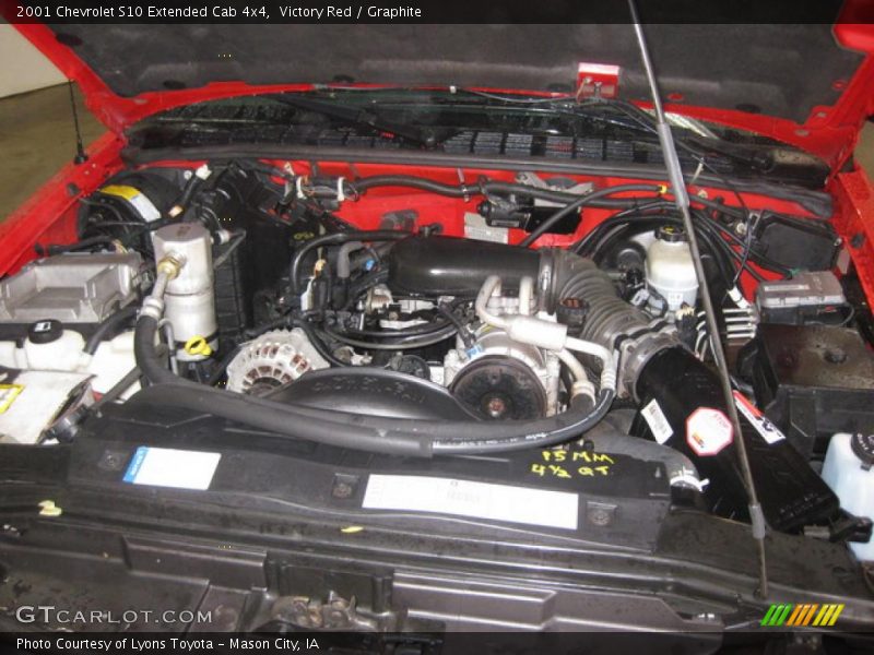 Victory Red / Graphite 2001 Chevrolet S10 Extended Cab 4x4