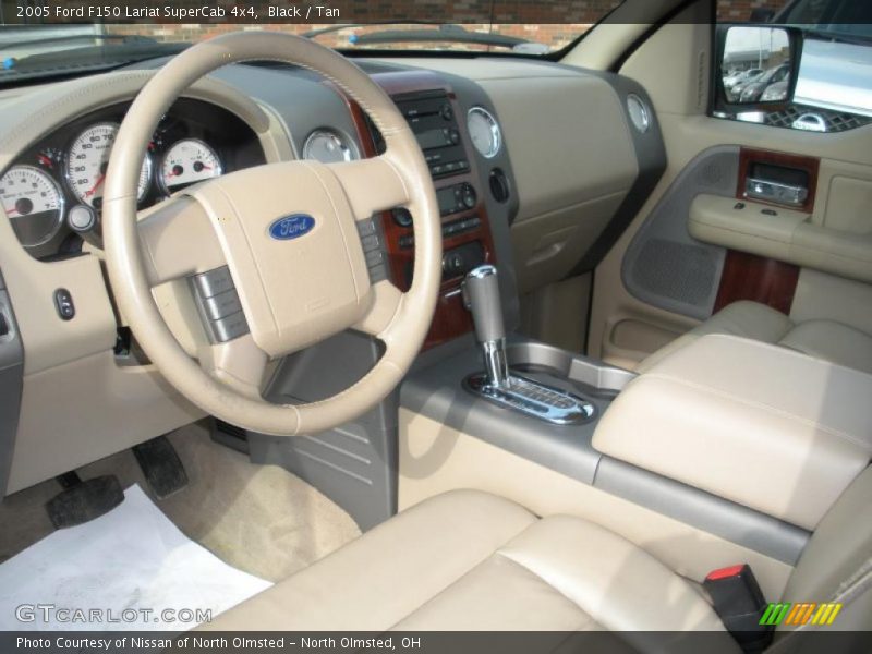 Black / Tan 2005 Ford F150 Lariat SuperCab 4x4