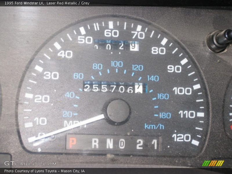 Laser Red Metallic / Grey 1995 Ford Windstar LX