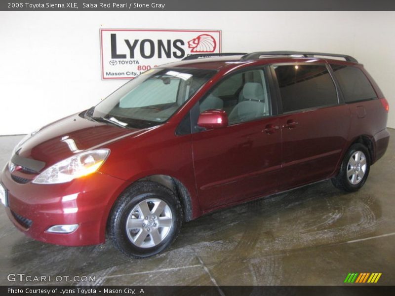 Salsa Red Pearl / Stone Gray 2006 Toyota Sienna XLE