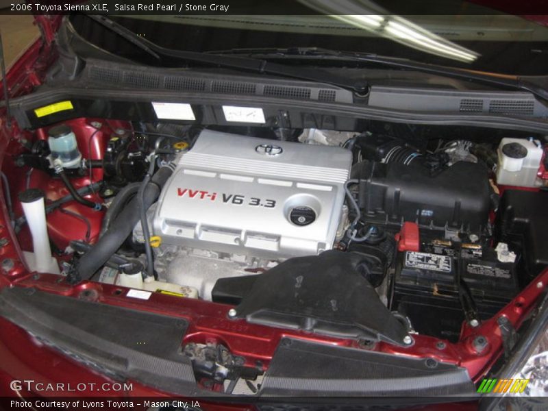 Salsa Red Pearl / Stone Gray 2006 Toyota Sienna XLE