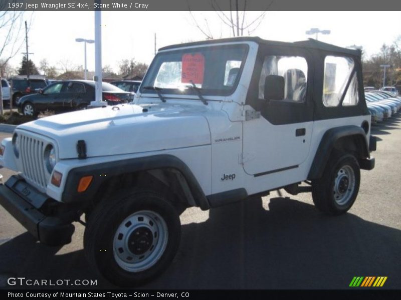 Stone White / Gray 1997 Jeep Wrangler SE 4x4