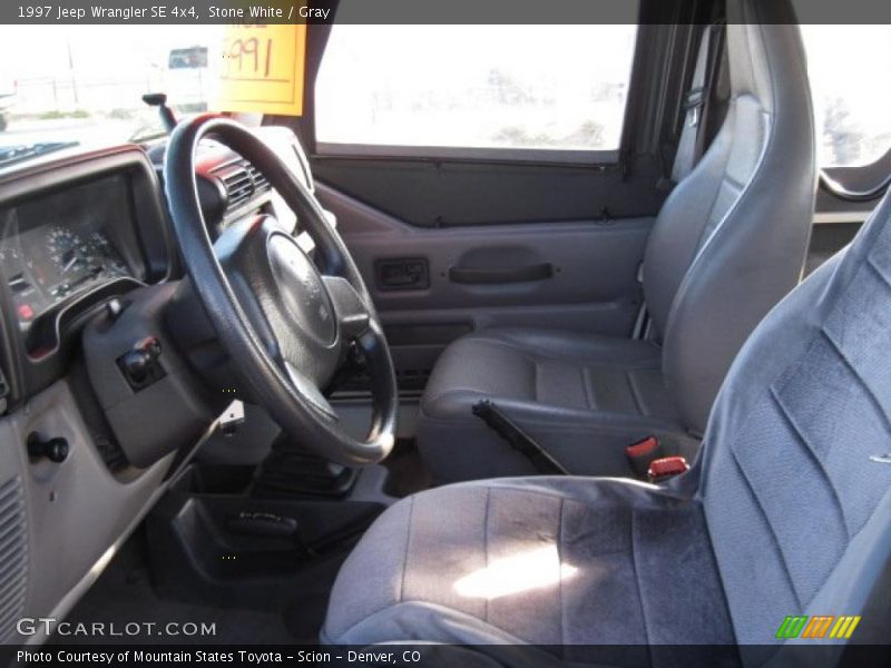 Stone White / Gray 1997 Jeep Wrangler SE 4x4