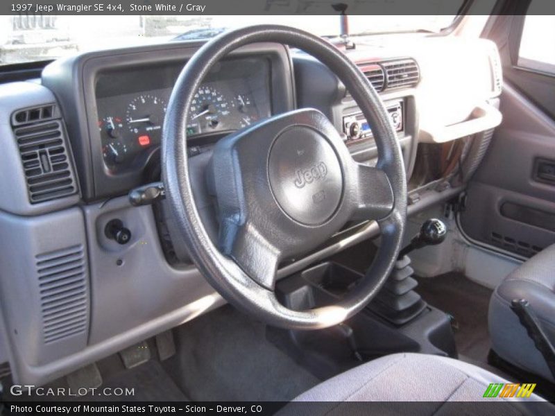 Stone White / Gray 1997 Jeep Wrangler SE 4x4