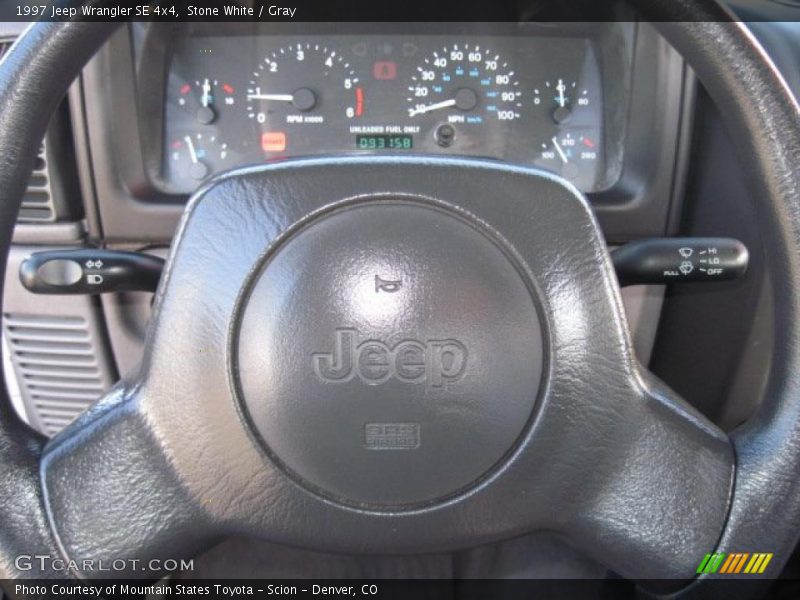 Stone White / Gray 1997 Jeep Wrangler SE 4x4