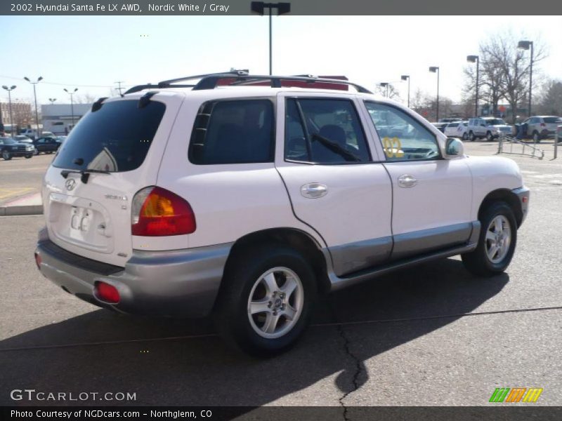 Nordic White / Gray 2002 Hyundai Santa Fe LX AWD