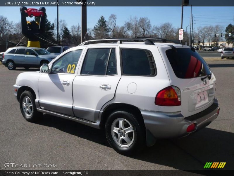 Nordic White / Gray 2002 Hyundai Santa Fe LX AWD
