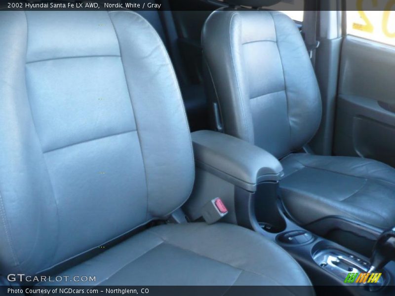 Nordic White / Gray 2002 Hyundai Santa Fe LX AWD