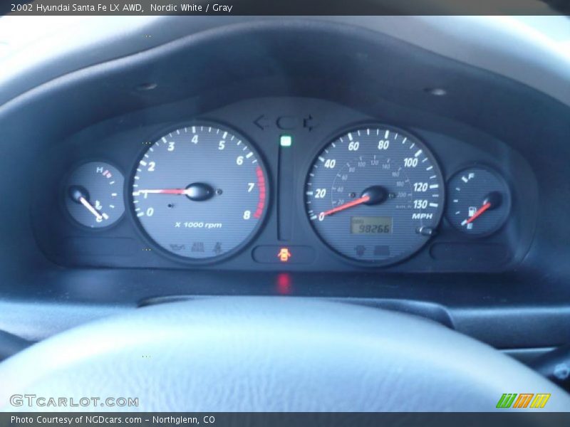 Nordic White / Gray 2002 Hyundai Santa Fe LX AWD