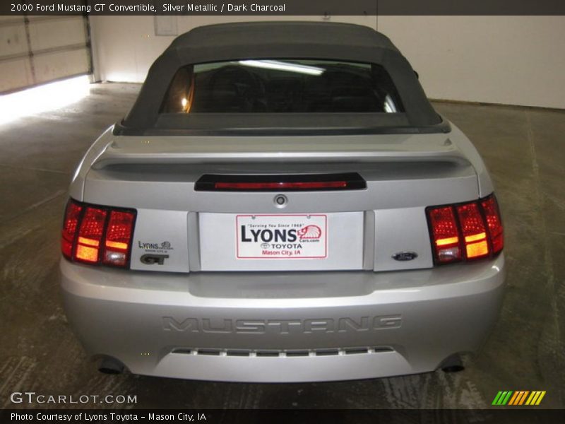 Silver Metallic / Dark Charcoal 2000 Ford Mustang GT Convertible