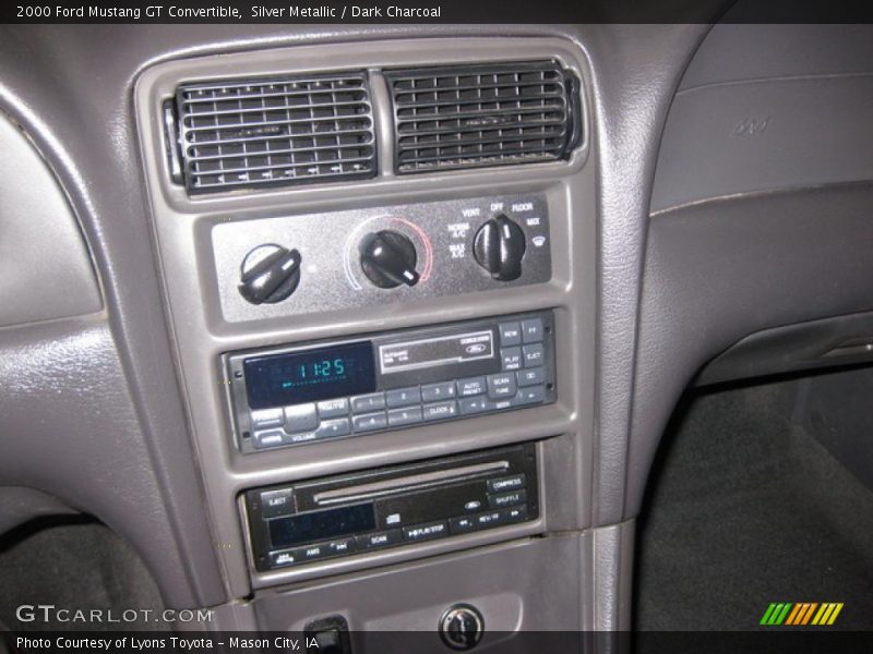 Silver Metallic / Dark Charcoal 2000 Ford Mustang GT Convertible