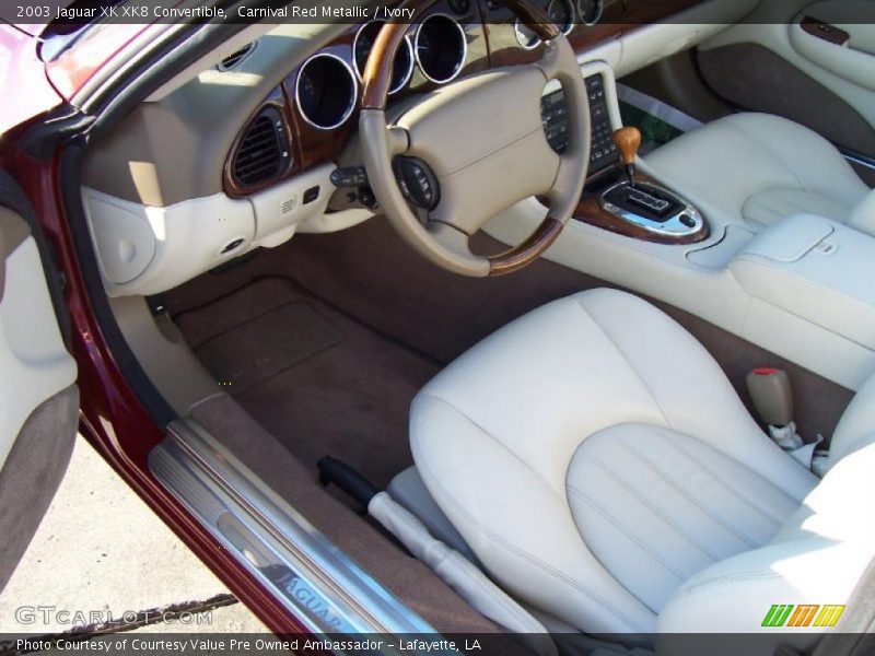Carnival Red Metallic / Ivory 2003 Jaguar XK XK8 Convertible