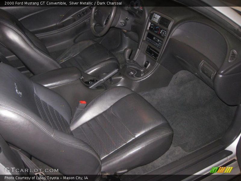 Silver Metallic / Dark Charcoal 2000 Ford Mustang GT Convertible