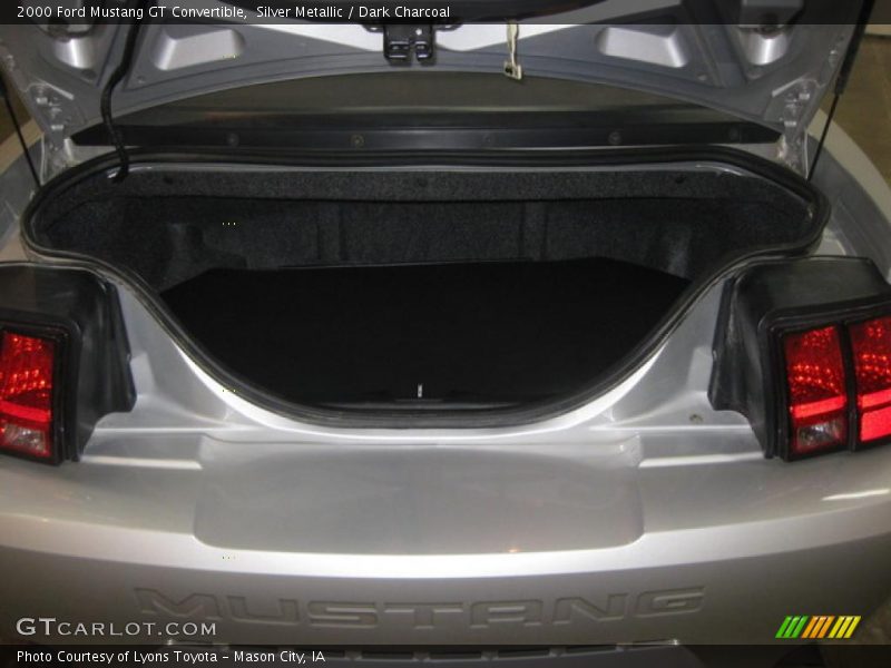 Silver Metallic / Dark Charcoal 2000 Ford Mustang GT Convertible