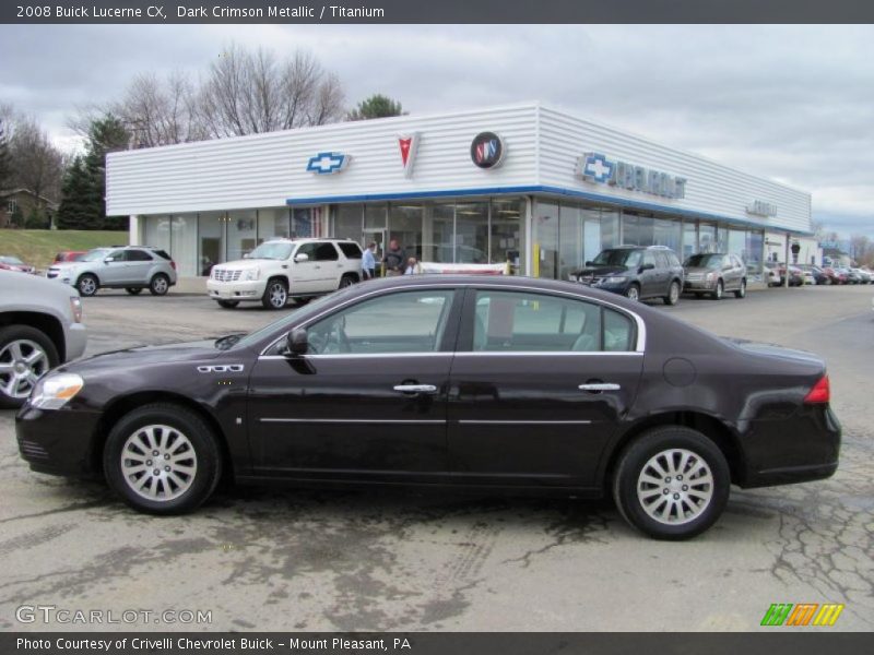 Dark Crimson Metallic / Titanium 2008 Buick Lucerne CX