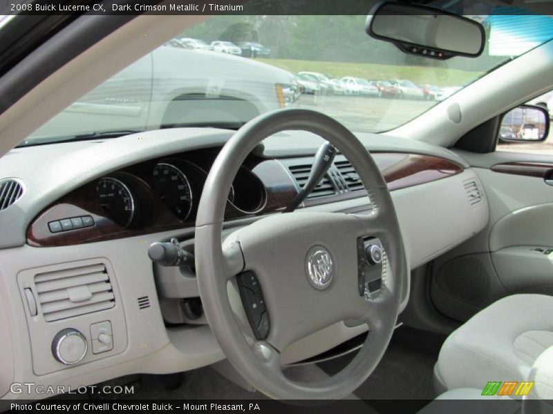 Dark Crimson Metallic / Titanium 2008 Buick Lucerne CX