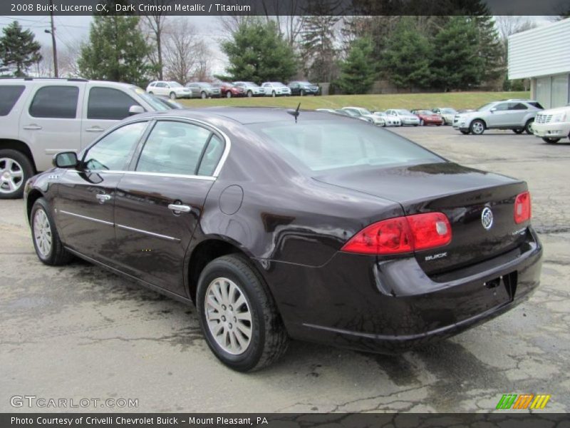 Dark Crimson Metallic / Titanium 2008 Buick Lucerne CX