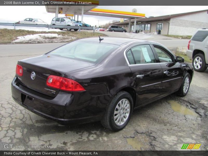 Dark Crimson Metallic / Titanium 2008 Buick Lucerne CX