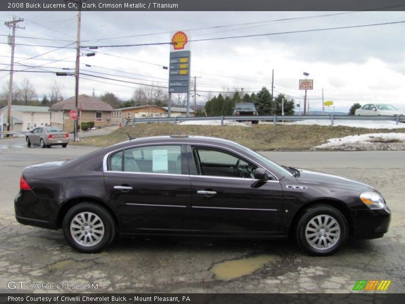 Dark Crimson Metallic / Titanium 2008 Buick Lucerne CX