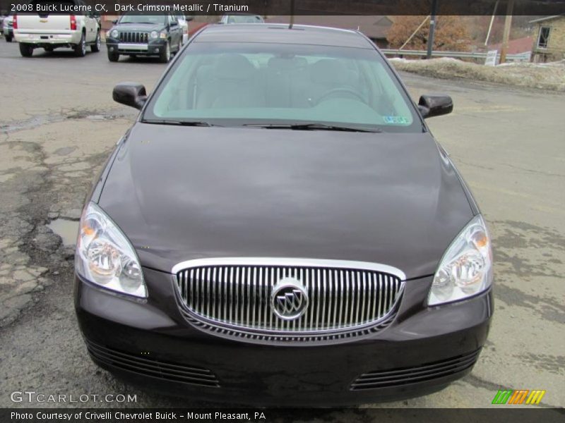 Dark Crimson Metallic / Titanium 2008 Buick Lucerne CX