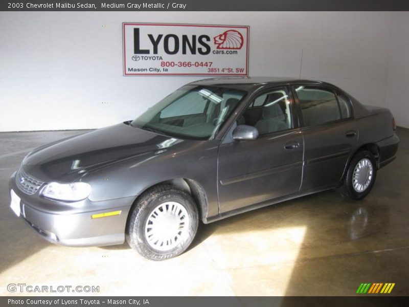 Medium Gray Metallic / Gray 2003 Chevrolet Malibu Sedan